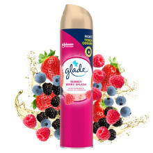 Glade Air Freshener, Aerosol Room Spray, Bubbly Berry Splash, Pack of 12 (12 x 300ml)