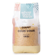 Wholefood Earth Giant Couscous 1kg - Pearl Israeli Couscous, High Protein, Whole Grain, Quick Cook