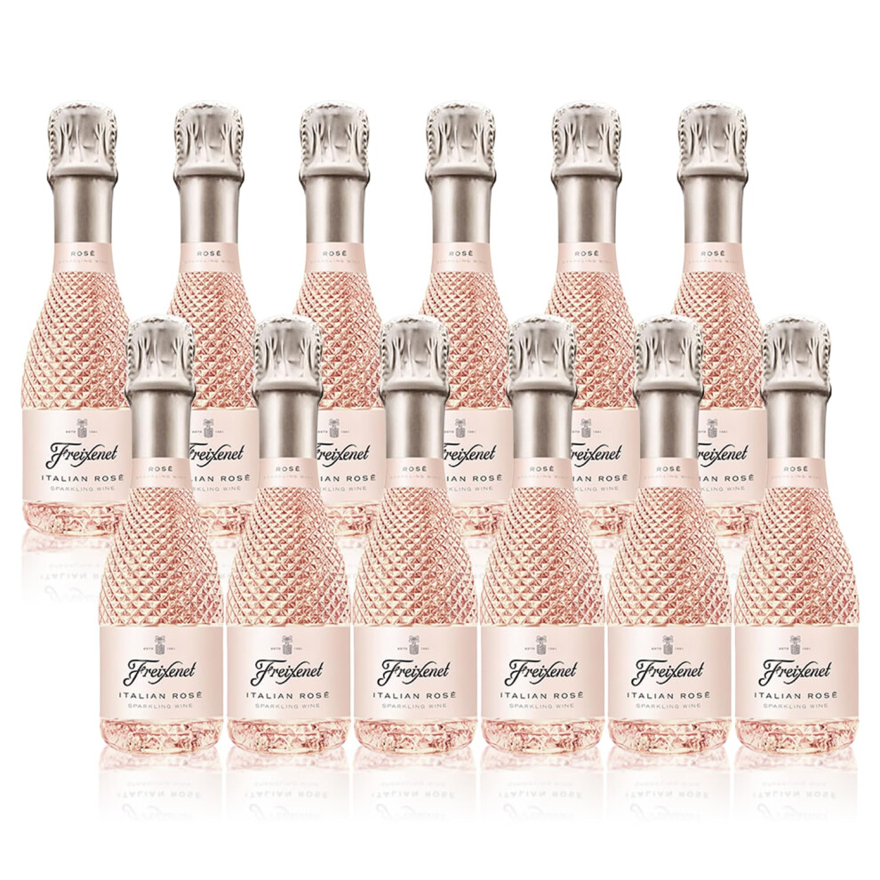 Freixenet Italian Sparkling Rosé Wine Mini Bottles (12 X 20Cl) Elegant Blush Rosé (Abv 11.0%) Fruity Sparkling Wine Gift Set For W