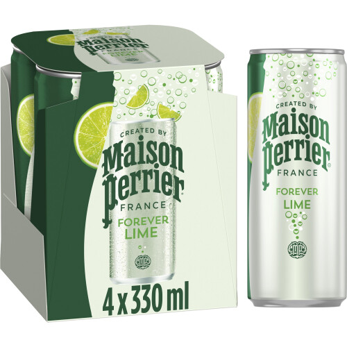 Maison Perrier Lime Refreshing Flavoured Sparkling Water 4x330ml 1