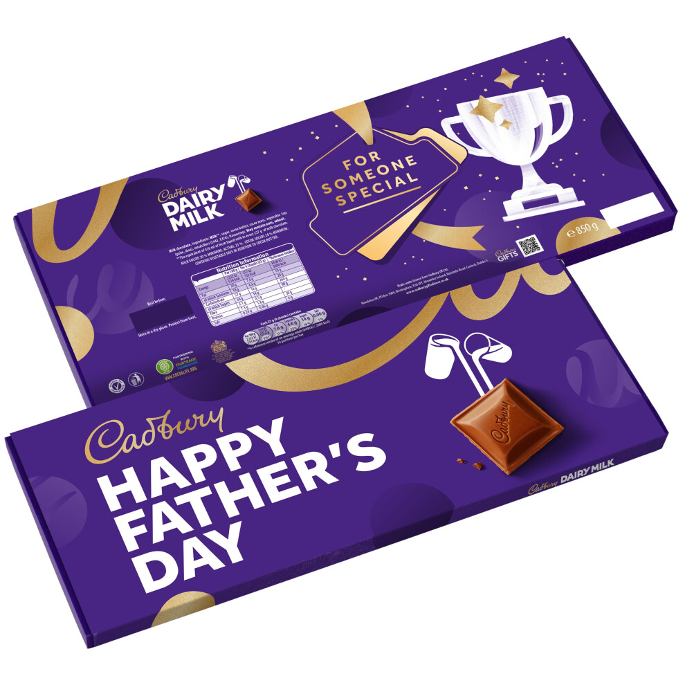 Cadbury Dairy Milk Chocolate Happy Father's Day Giant 850G Bar