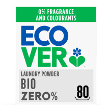 Ecover Zero Non-Bio Laundry Detergent Powder, For Sensitive Skin, Laundry Washing Detergent for Baby Laundry, 1 x 80 Washes, 1 x 4