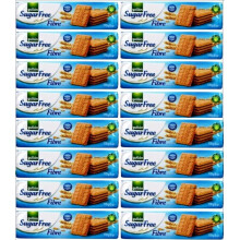 Gullon Sugar Free Fibres Biscuits 170g each, Perfect for gifting to friends & Family,Available for Hampers on all occasion by zamfoods (Pack of 16 (1