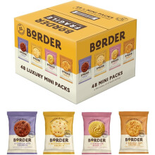 Borders Biscuits 48 Mini Mixed Flavour Cookies Assortment - Contains 4 Flavours