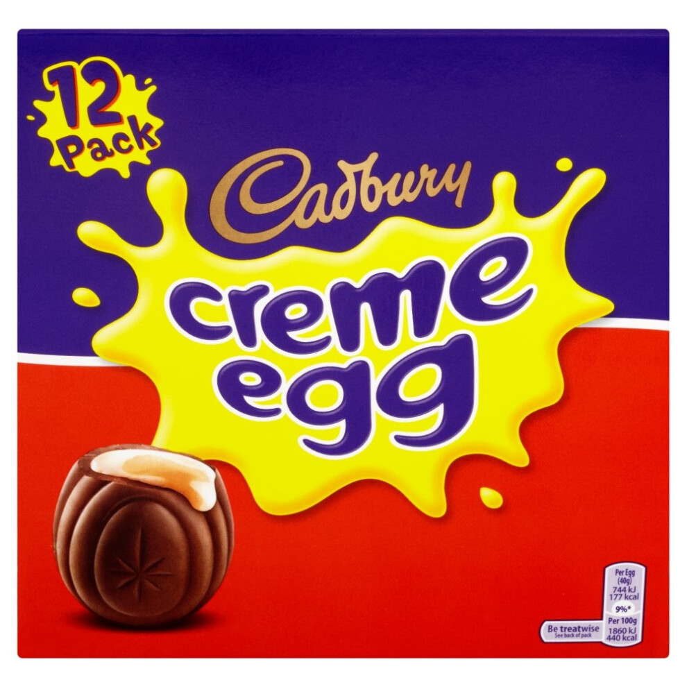 Cadbury Chocolate Creme Eggs, 12 X 475G