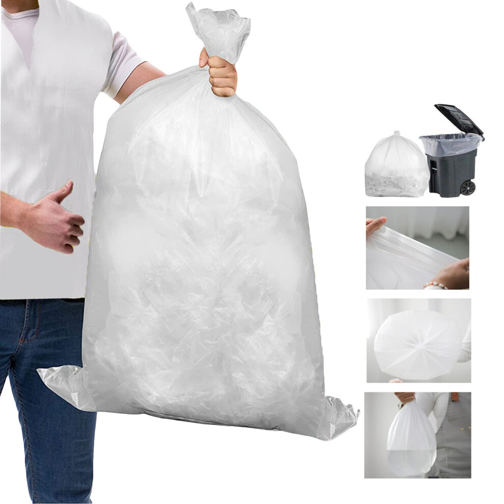 Capra Falconeri 50 Large Strong Clear Bin Bags (18 X 29 X 39 In) - 85 Litres