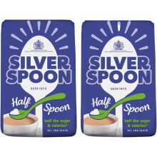 Silver Spoon Half Spoon Granulated Sugar – 1kg (Pack of 2) | Sweetness with Fewer Calories | Half the Sugar per Teaspoon | Ideal for Tea, Coffee & B