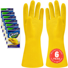 Guantes de Limpieza SteadMax 3/6 Pares, Guantes de Cocina de Látex Reutilizables