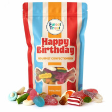 Birthday Sweets Gifts Pick n Mix Sweets Birthday Gifts for Men Pick n Mix Sweets Gift Pouch, Birthday Gift for Women, Retro Fizzy Gummy Jelly Sweets