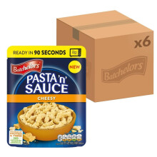 Batchelors Pasta 'n' Sauce Microwave Ready Meals in Just 90 Seconds - Cheesy, 200 g (Pack of 6)