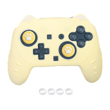 Cat Paw Silicone Protective Case 2 Pro Controller Gamepad with Joystick Grips Caps Anti-Powder Rings