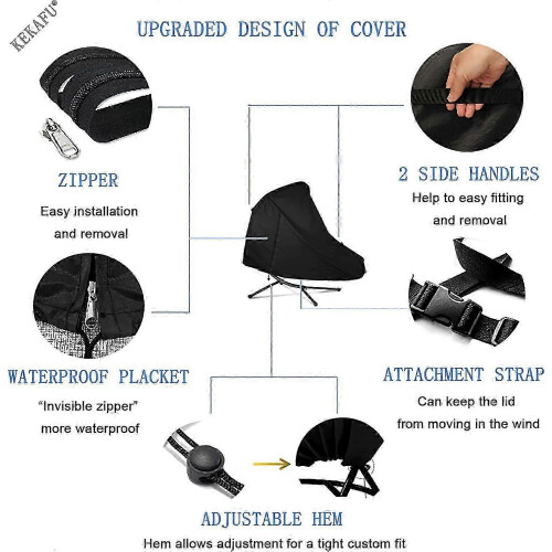 Housse imperméable pour transat pivotant, résistante au vent et robuste 2