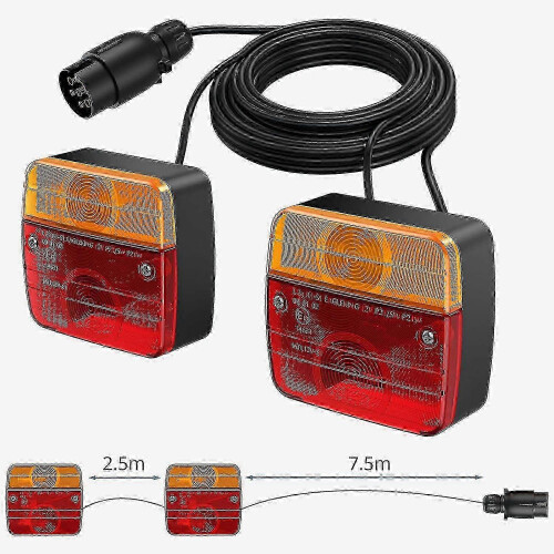 12V trailer light set with screw mount & 7-pin connector 2