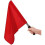 Red referee flag for sports with ergonomic sponge handle 5