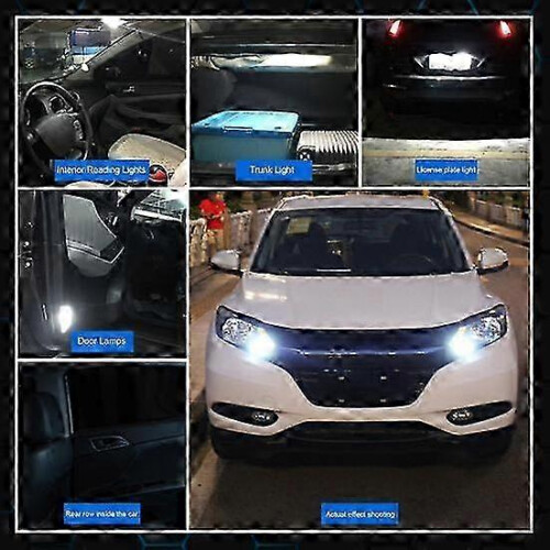 Car Interior LED Bulbs, 6Pcs Small Size Low Heat 6000K White Lights 1