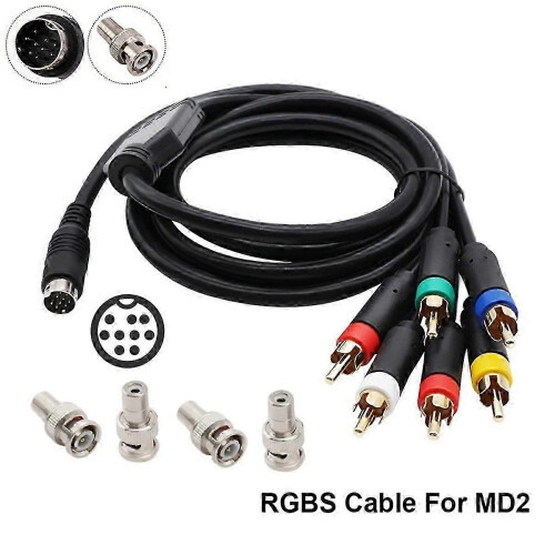 RGB/RGBS Video Cable for MD2 with BNC Adapter 2