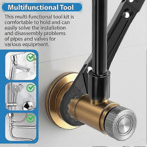 Plumbing Tools Angle Stop Removal Tool with 1/2 Compression Sleeve Puller, Quick Repair Plumbing Wrench Kit 1