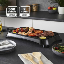 1600W Electric Barbecue Grill Hot Plate Smokeless Indoor BBQ Griddle Table top