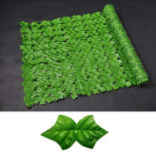 (Light Green Dill, 50x300cm) Leaf Fence Ivy Privacy Screen Balcony Privacy Garden Leaves Fence Artificial Hedge Apple Leaf Outdoor Fence Decoration