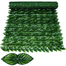 (Colorful Watermelon, 50x300cm) Leaf Fence Ivy Privacy Screen Balcony Privacy Garden Leaves Fence Artificial Hedge Apple Leaf Outdoor Fence Decoration