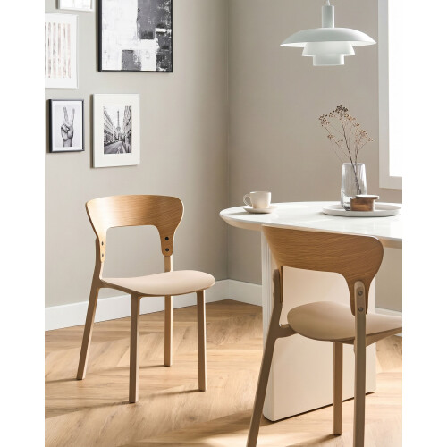 Beliani Set of 2 Dining Chairs WALDEN Light Beige 1
