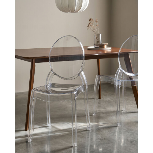 Beliani Set of 2 Dining Chairs RULISON Transparent 1