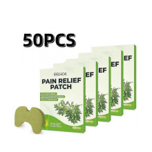 50pcs Knee Patch Wormwood Knee Sticker Plaster Extract Analgesic Cartilage Pain Relieving Patch Self-heating Herbal