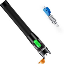 Visueller Fehlerfinder 30KM - Wiederaufladbares VFL Glasfaser-Testkit, Weiblicher Adapter, Glasfaserlichter für Netzwerkkabel