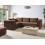 Beliani Modular Corner Sofa 4 Seater AXEBO Right Hand Brown Boucle 2