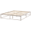 Beliani Bed without Headboard Metal VIRY 140 x 200 cm (EU Double) Light Beige 3