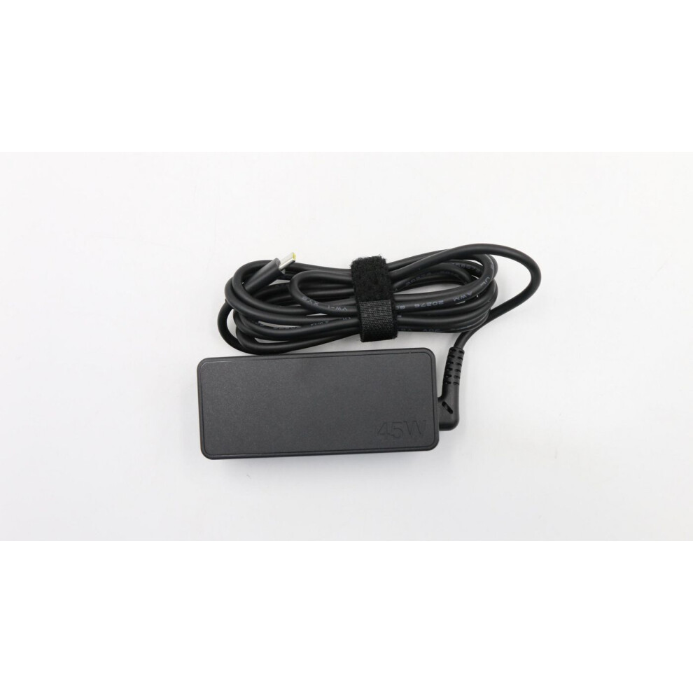 Lenovo Notebook Power Adapter With 45W Output Supports 20V 15V 9V And 5V Voltages 2-Pin Design Worldwide Compatibility.