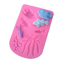 Ocean fish silicone mold fondant cake chocolate decoration sugar car DIY mold
