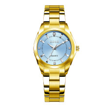 (Golden blue surface) Ladies Quartz Movement Waterproof Wristwatch