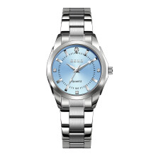 (Steel color blue surface) Ladies Quartz Movement Waterproof Wristwatch