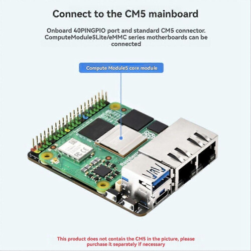 CM5-DUAL-ETH-MINI Expansion Board CM5 Expansion Board