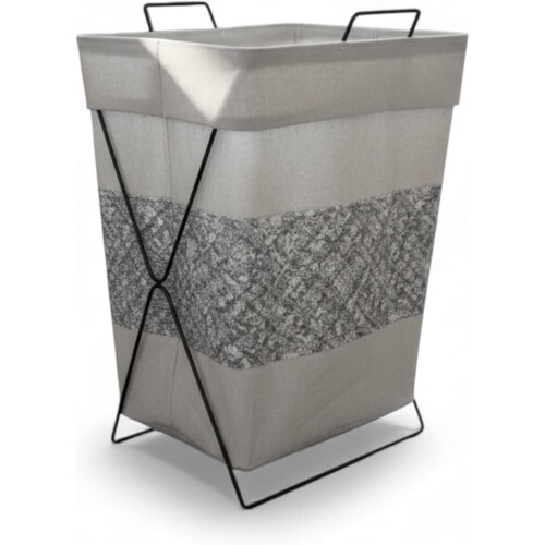 Foldable Laundry Basket Metal Frame Hamper UK