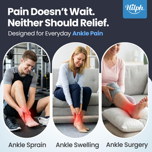 Hilph Ankle Ice Pack Wrap for Injuries Reusable, Hot & Cold Therapy 1