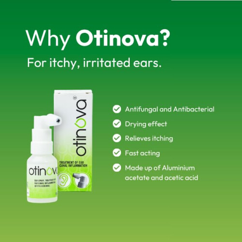 Otinova Ear Spray 15 ml – Fast Acting Formula Designed to Remove trapped Water a 1