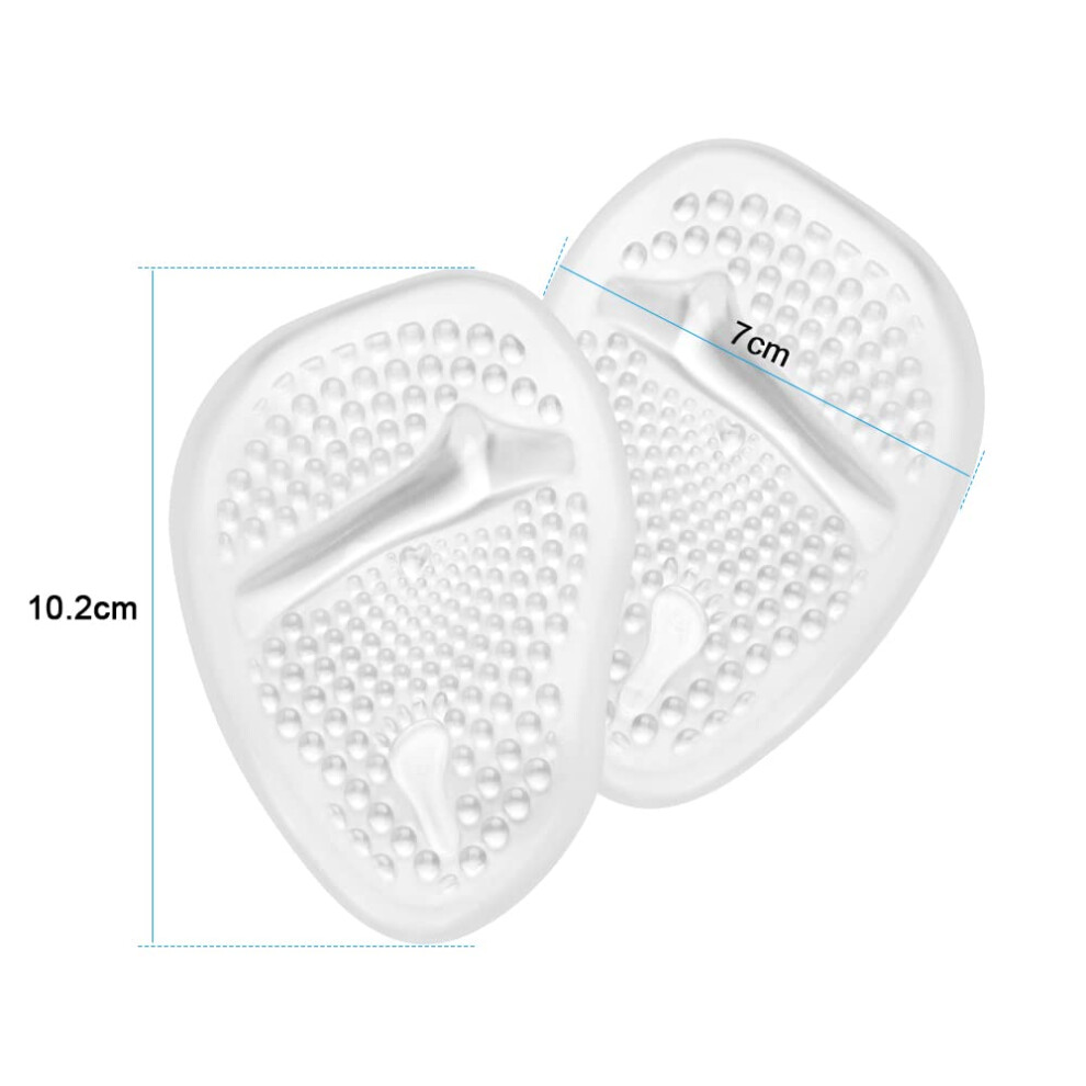 Uraqt High Heels Pads, 4 Pairs Metatarsal Pads For Women, Reusable Ball Of Foot Cushion, Forefoot Gel Insoles Prevent Blisters And Calluses