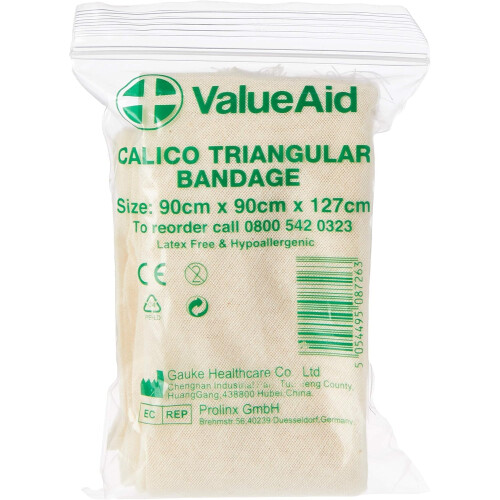 Value Aid Calico Triangular Bandage - Single, 1