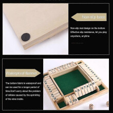 4 Players Wooden Table Game Classic Dice Board Toys