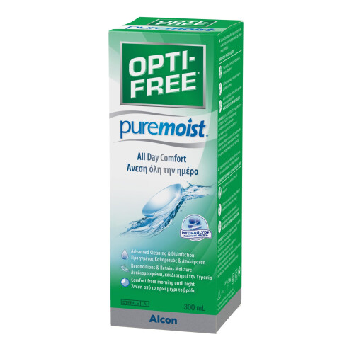 Opti-Free PureMoist concact Lens Care Solution | Single Bottle | 1 x 300 ml 1