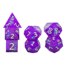 7x Acrylic Polyhedral Dices Set Table Game Dices for Entertainment Kids Toys