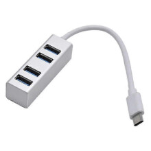 Fast data transfer USB hub, 4-port USB 3.0 hub with current protection.