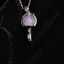 (purple) BTS ARMY Bomb Necklace for Fans, K-pop Inspired Choker, Women's Fandom Jewelry