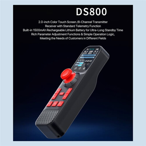 DS800 Transmitter 8CH Remote Controller Touch Screen with F-08A Receiver for RC Car Boat 2