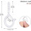 Crochets de fixation au plafond pour suspensions Q-Hanger - Suspensions blanches (20 pièces) 2