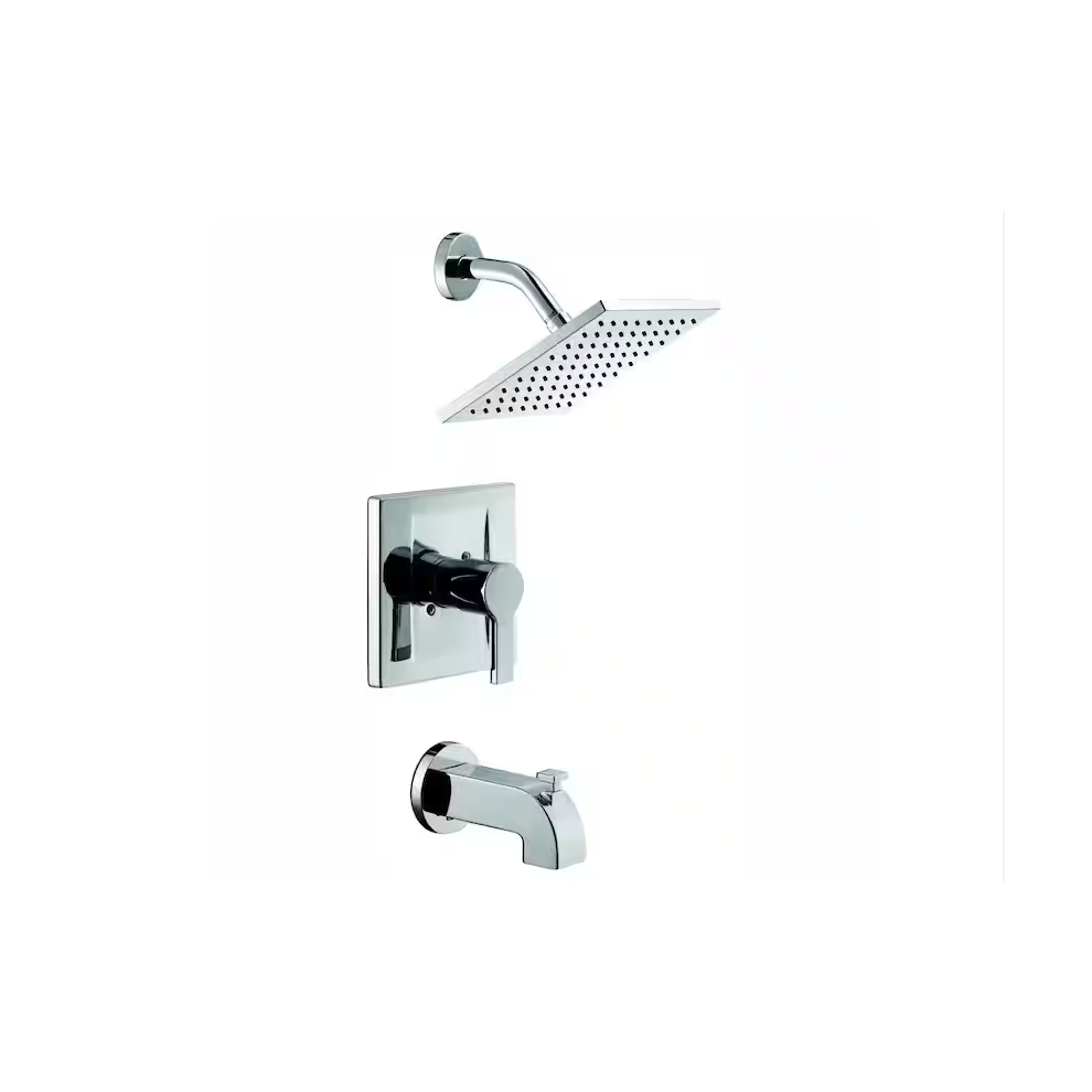 Glacier Bay Modern Single-Handle 1-Spray Tub And Shower Faucet 1.8 Gpm In Chrome (Valve Included) 7435743573536