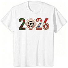(Black, 2XL) 2026 USA-Canada-Mexico World Cup Mascot Graphic T-Shirt Unisex Loose Fit Streetwear Round Neck Short Sleeve Tee