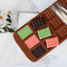 12 Lattice Silicone Chocolate Cake Pudding Mold Kitchen Baking DIY Tool Accessories
